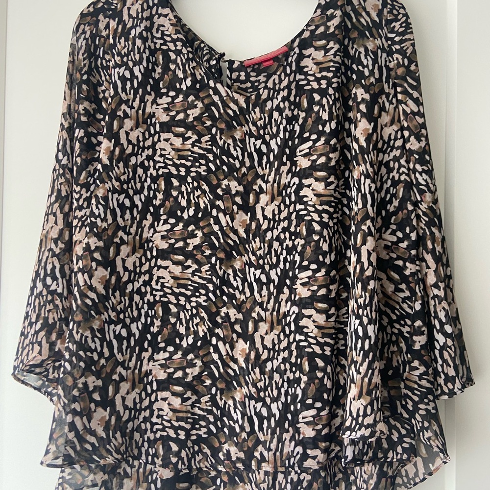 Stylish Women's Black and Brown Top